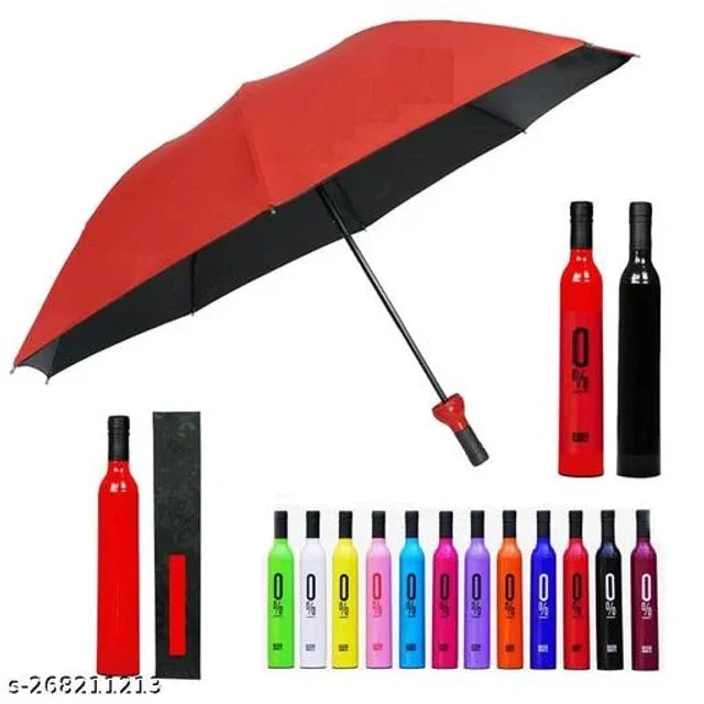 ☔ Double Layer Umbrella with Bottle Cover – Stylish, Compact (Pack of 1)