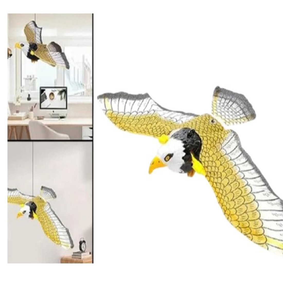 🦅Realistic Flying Eagle Bird Toy with Spread Wings – Battery Operated Gliding Bird