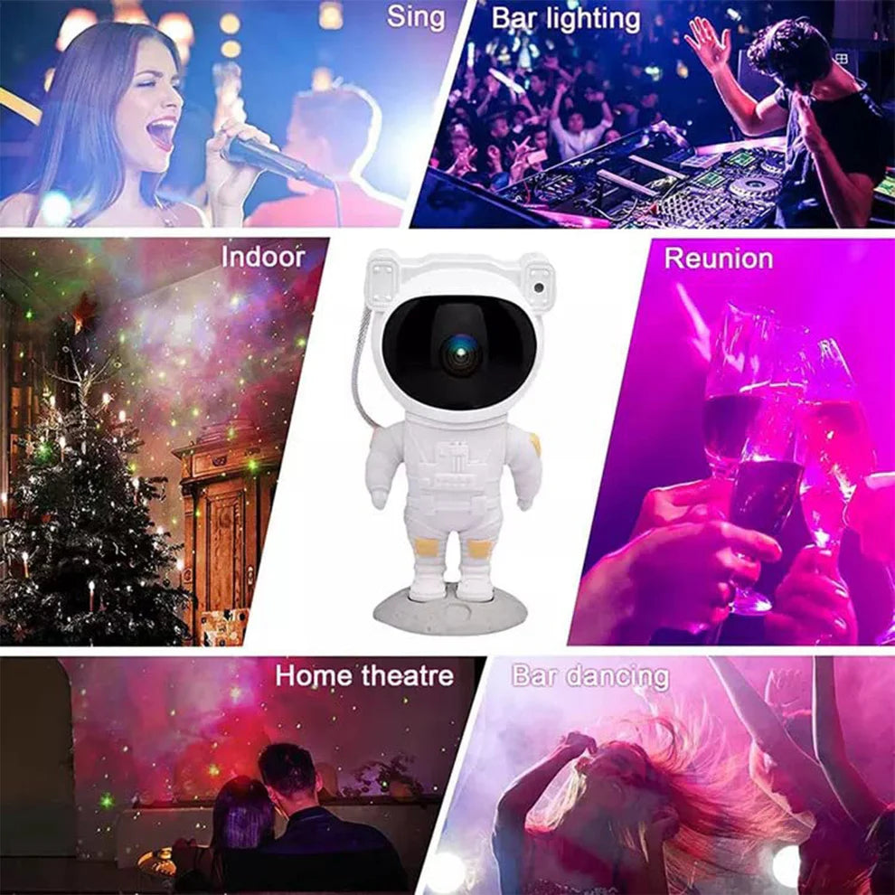 🌌🤖 Robot Astronaut Galaxy Projector Light
