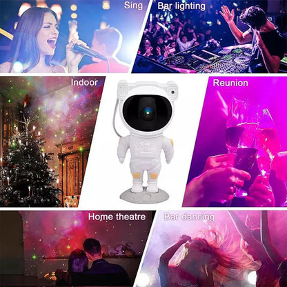 🌌🤖 Robot Astronaut Galaxy Projector Light